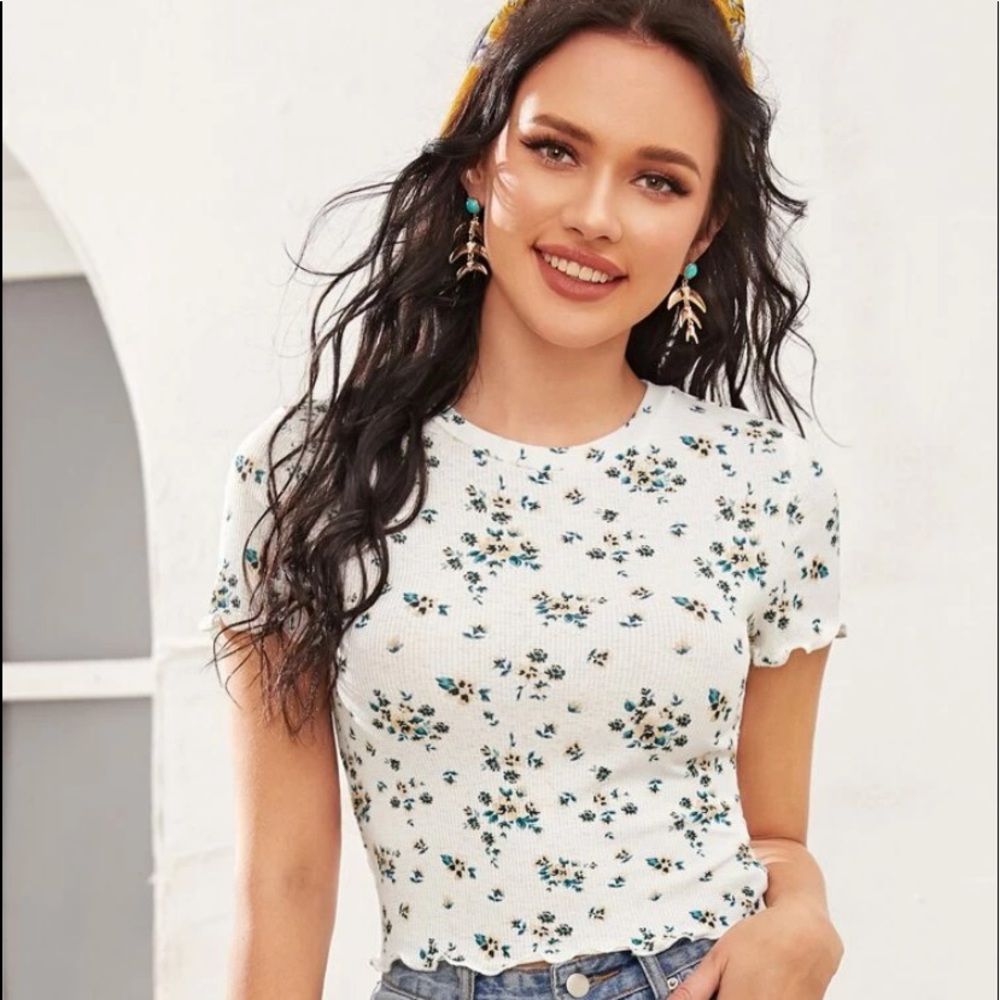 SHEIN | Rib-knit Top | Size: S | Color: White